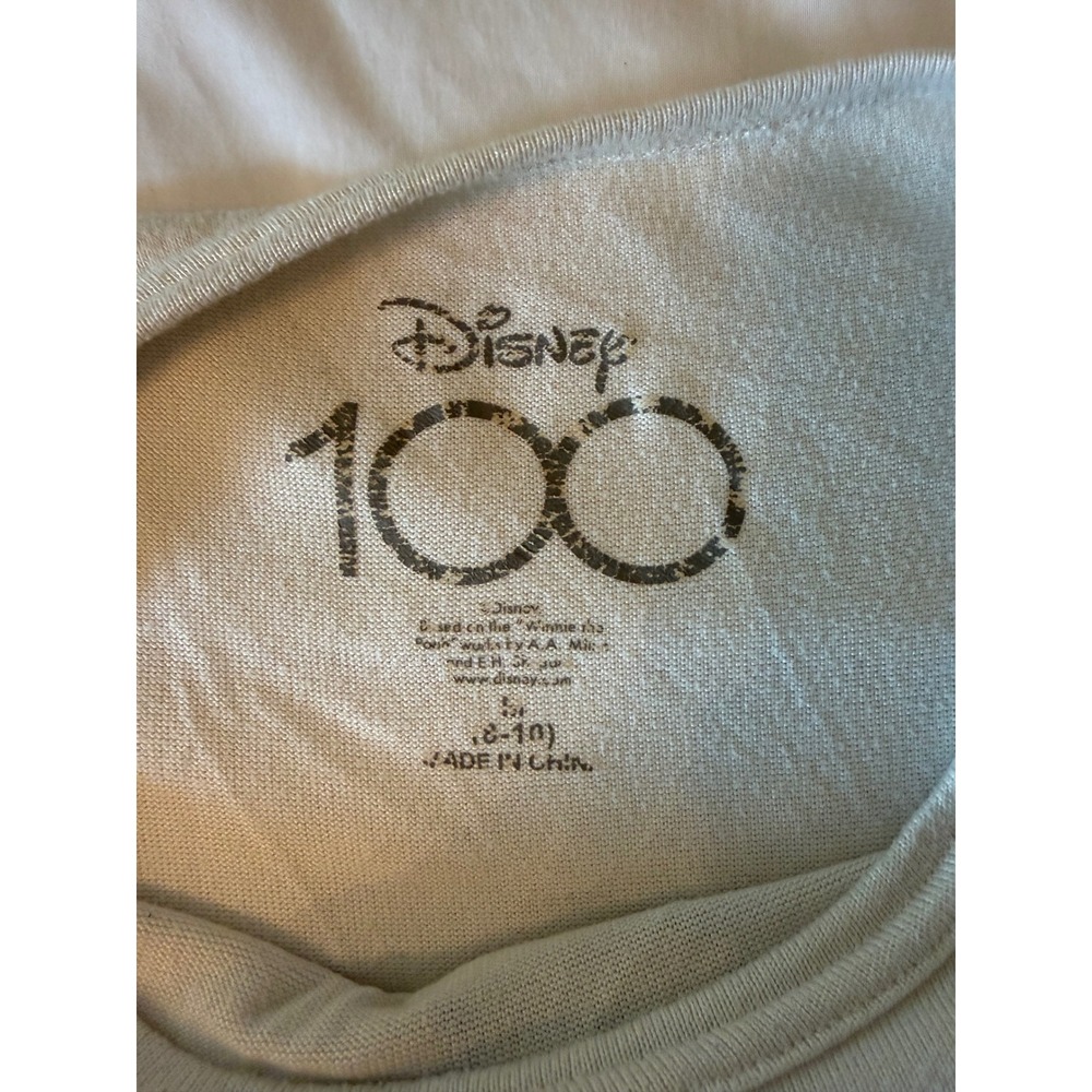 Disney 100 Winnie the Pooh Graphic T-Shirt Cream Short Sleeve Women M 8-10 - Picture 3 of 6
